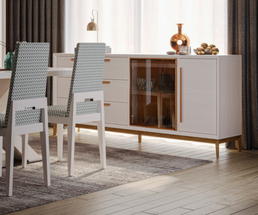EC102 – APARADOR CON BANCADA DE MADERA ESTORIL