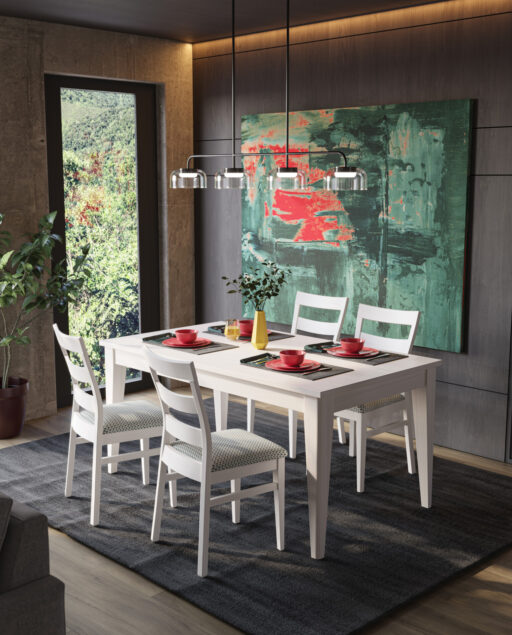 Mesa pata agujada de 160 estirable | Silla Segre | CERDEÑA 89/02 – COMEDORES