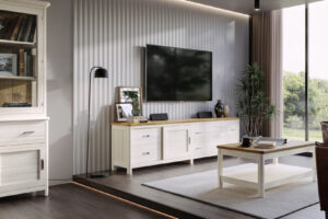 Mesa TV de 231 Cerdeña | Mesa de centro elevable Cerdeña | Vitrina 2 puertas Cerdeña | CERDEÑA 90/01 – COMEDORES