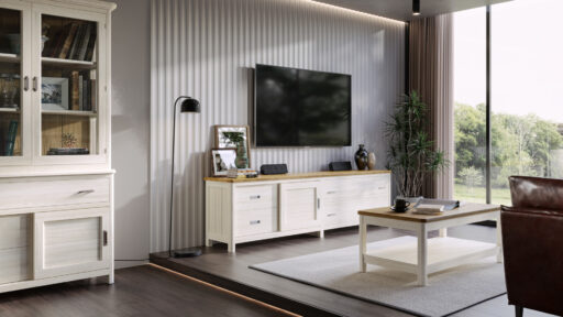 Mesa TV de 231 Cerdeña | Mesa de centro elevable Cerdeña | Vitrina 2 puertas Cerdeña | CERDEÑA 90/01 – COMEDORES