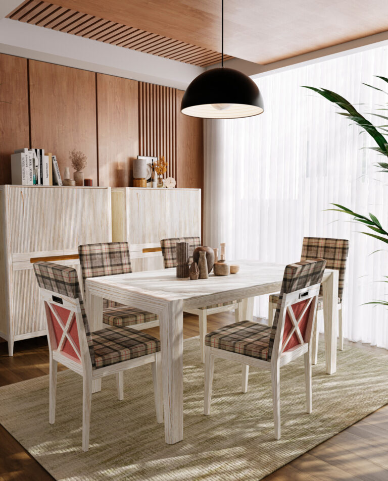 Mesa Fuerteventura 160 Estirable | Silla Frida | Vajillero Tallín | Tallin 33/03 – Comedores